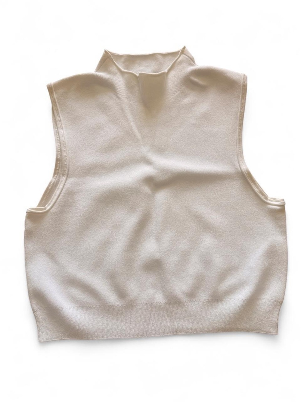 COS High-Neck Sleeveless Top in White: